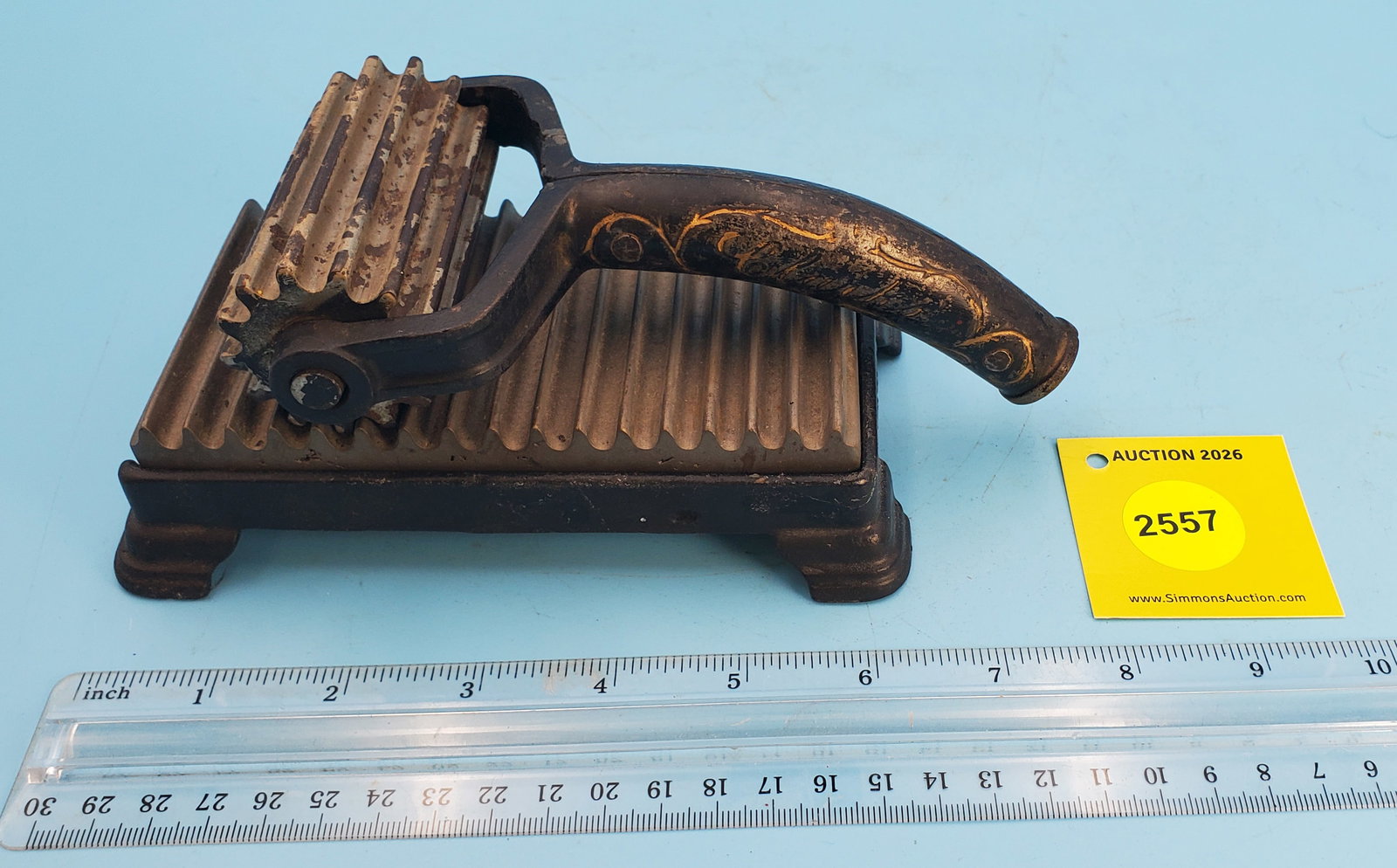 Roller, Clarks PTD '79, in script on handle, black painted surfaces, L 6 1/4": Roller, Clarks PTD '79, in script on handle, black painted surfaces, L 6 1/4"