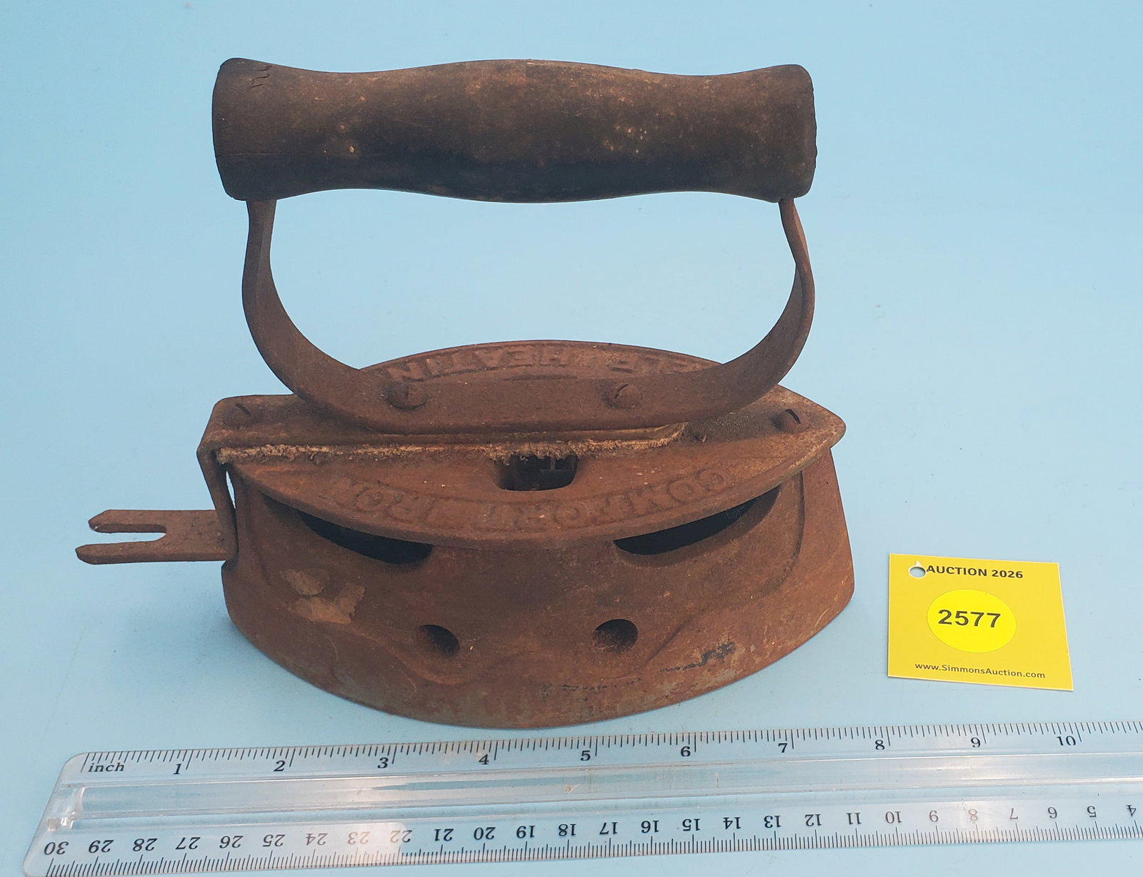 Gasoline, Comfort Iron, Self Heating, early 1900, L 7" - 2