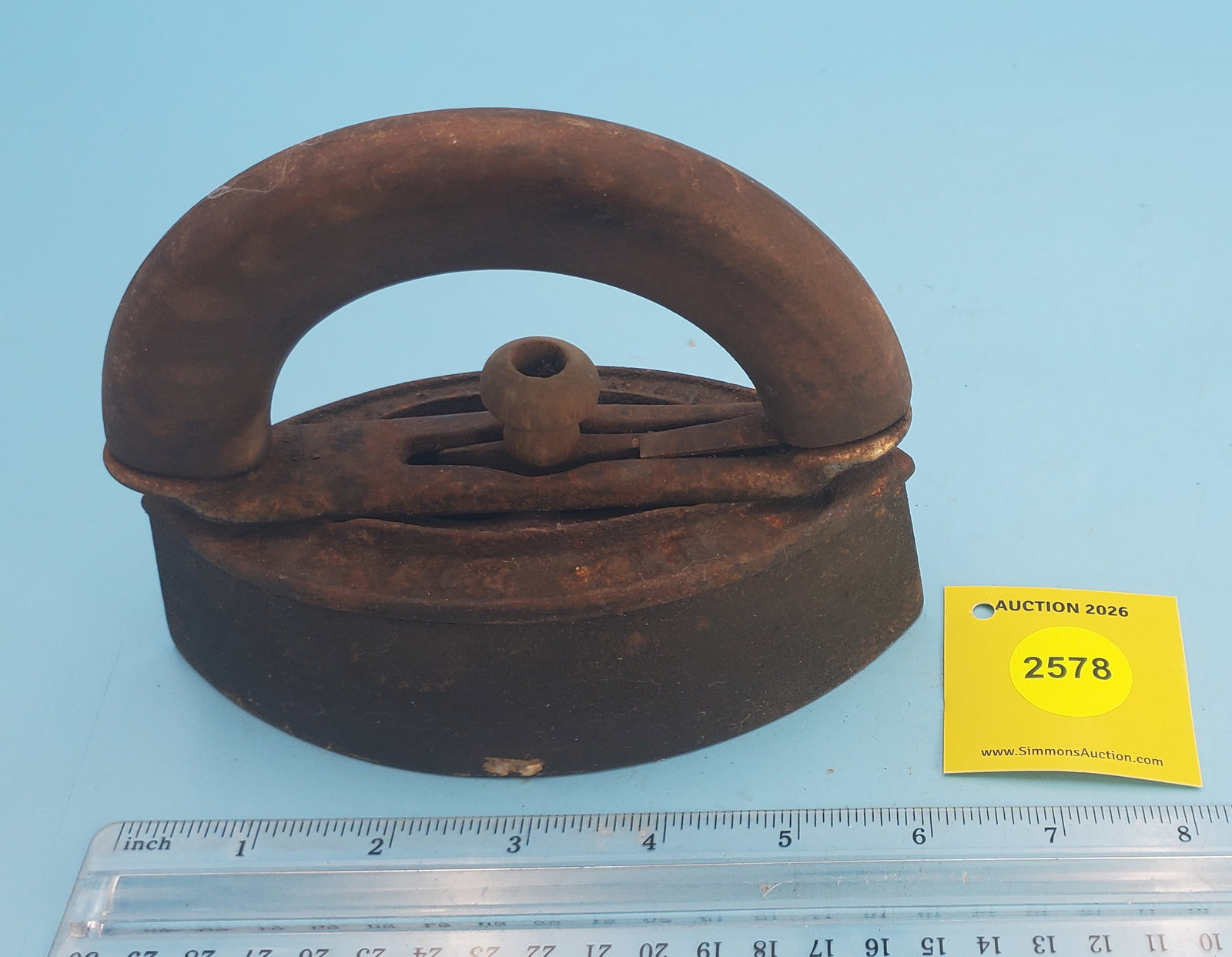 Cold handle, Mrs Potts Sad Iron, L 6 1/8" (1 of 2)