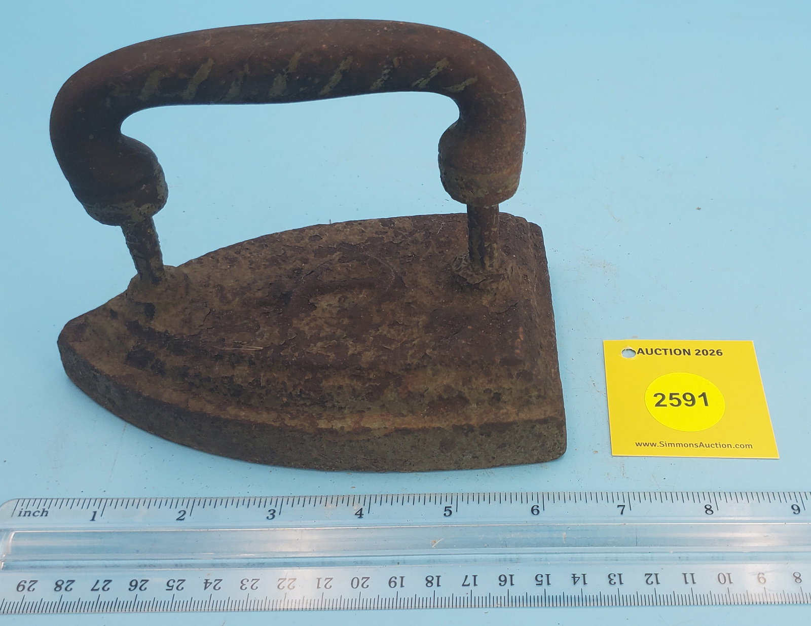Flat iron, Anchor on top, L 6 1/4" (1 of 2)