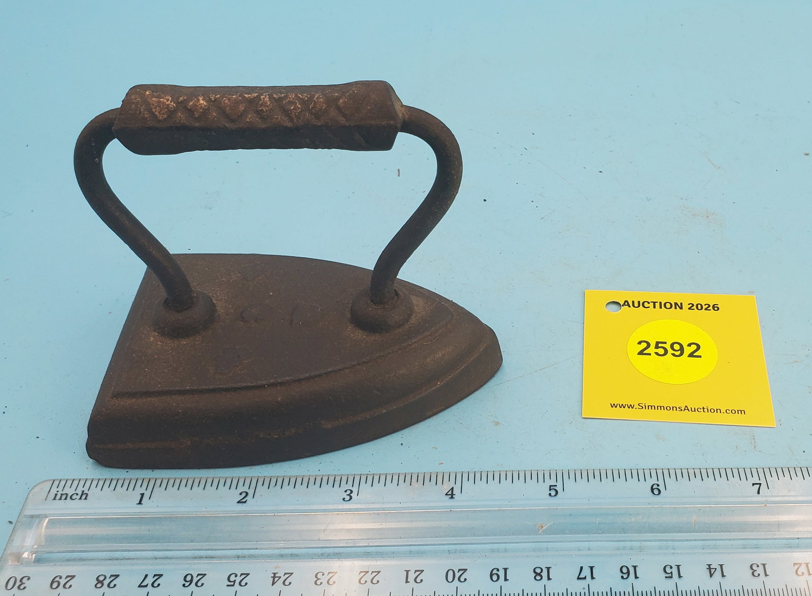 Flat iron, block grip, ACW No 2, L 4 1/8" - 2