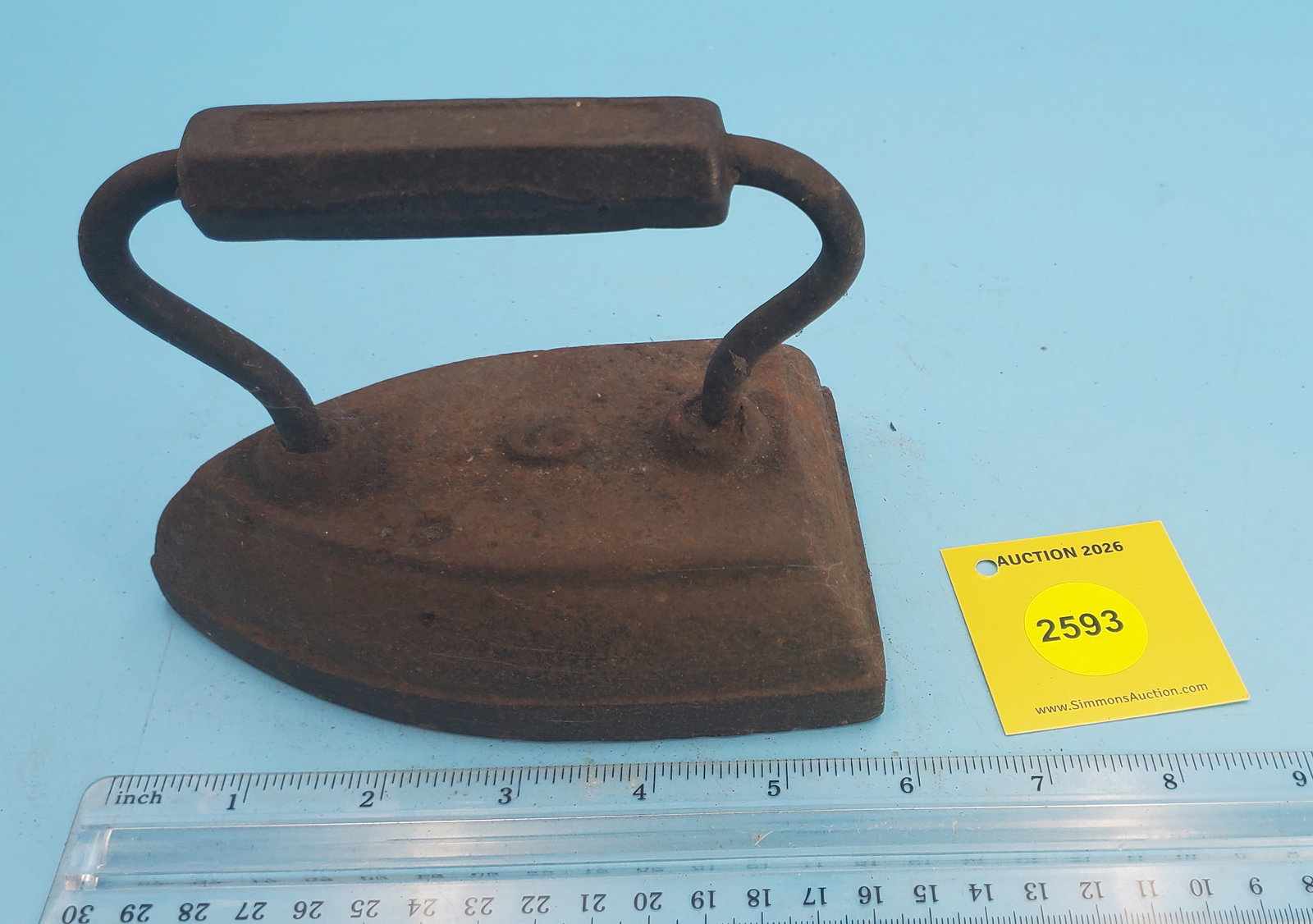 Flat iron, block grip, No 6, L 5 3/4" (1 of 2)