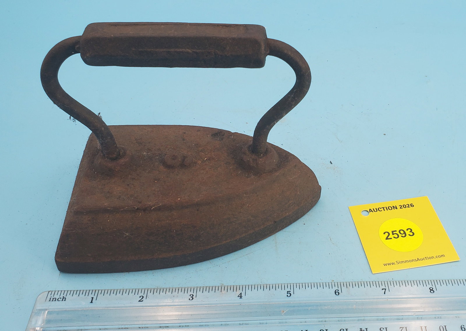 Flat iron, block grip, No 6, L 5 3/4" - 2
