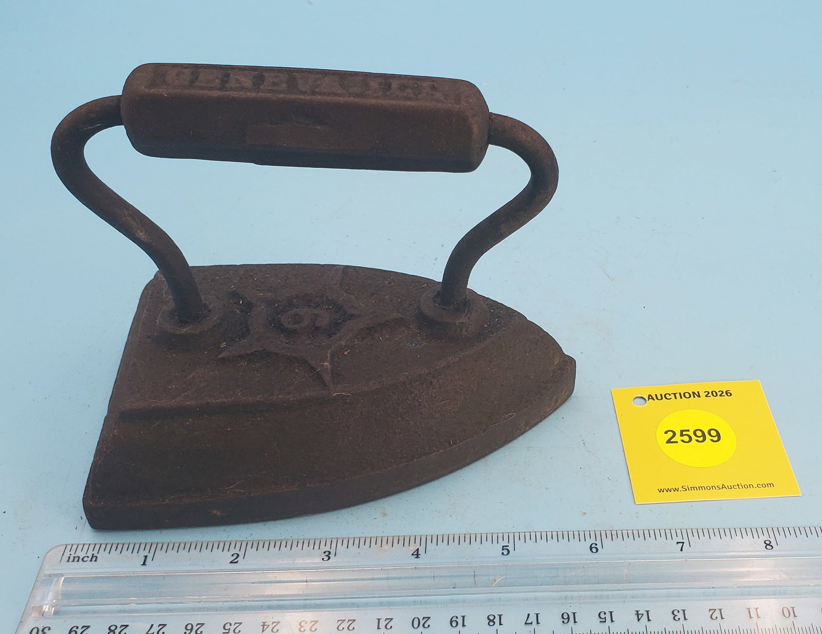 Flat Iron, Geneva Ill., No 6, L 5 7/8": Flat Iron, Geneva Ill., No 6, L 5 7/8"