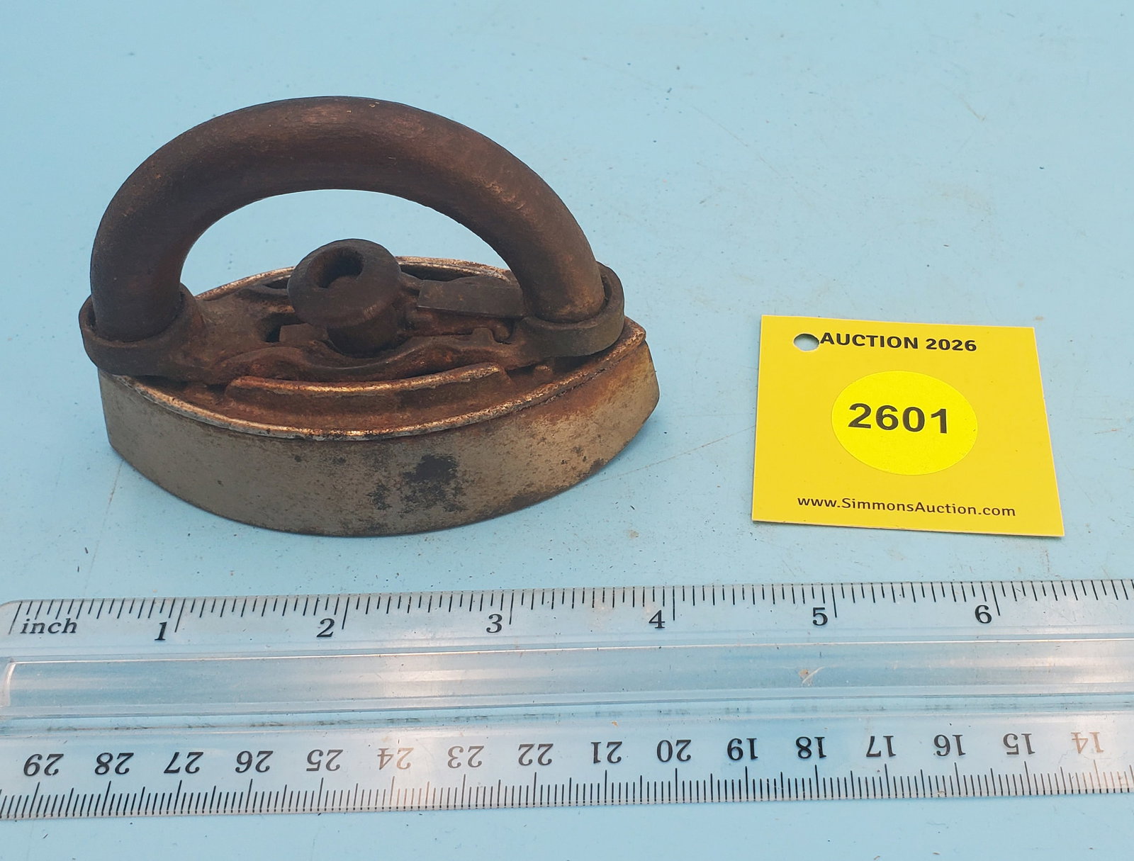 Cold handle, no markings, childs iron, L 3 3/4": Cold handle, no markings, childs iron, L 3 3/4"