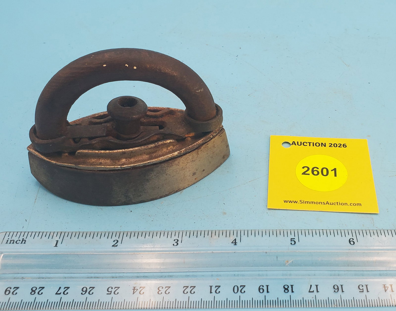 Cold handle, no markings, childs iron, L 3 3/4" - 2
