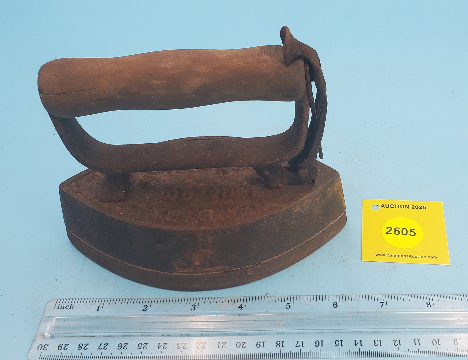 Cold handle, illegible markings, L 6 1/2" - 2