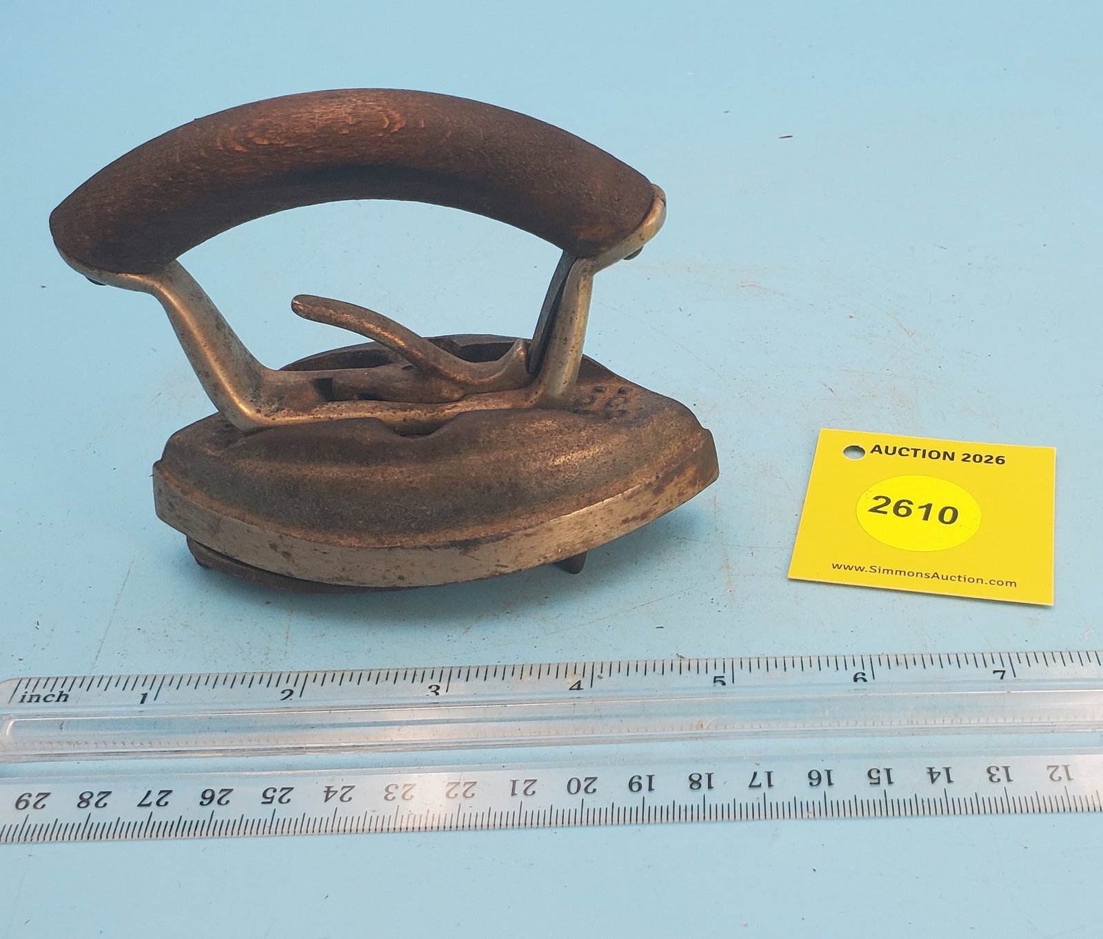 Cold handle, The Ober, No 3, L 4 1/4", w/trivet: Cold handle, The Ober, No 3, L 4 1/4", w/trivet