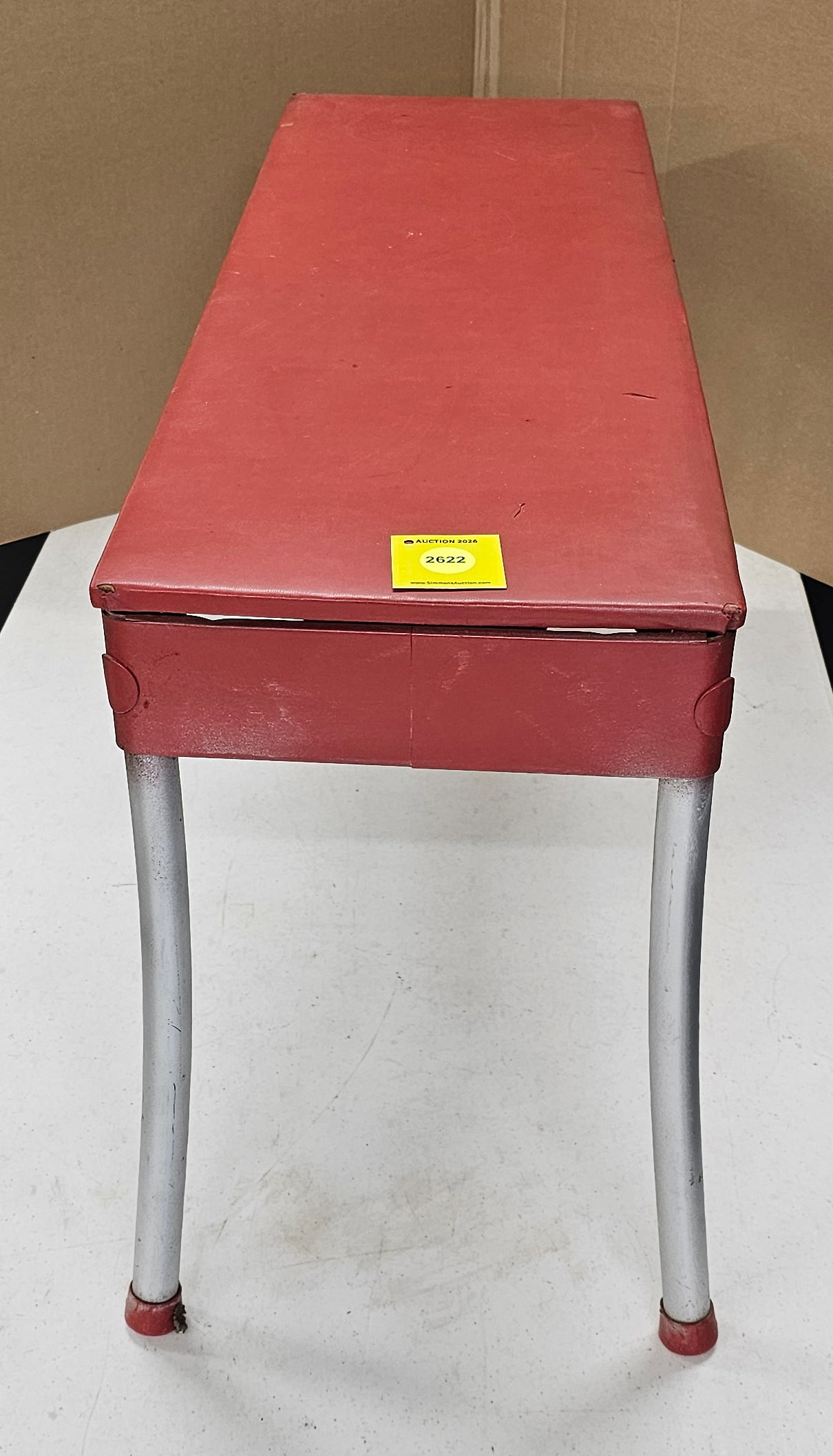 Red small bench ironing board (1 of 1)