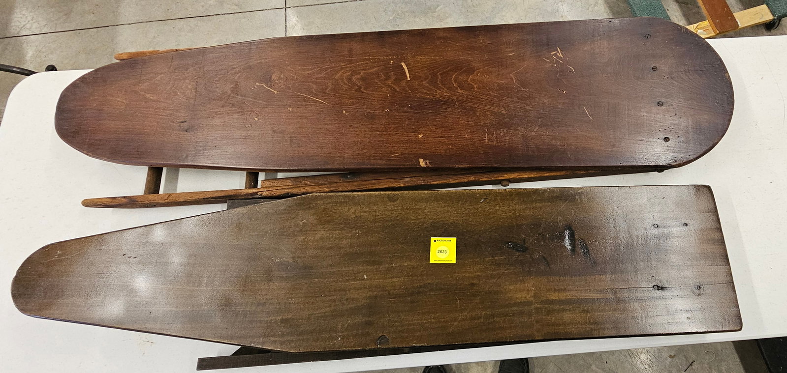 Lot of 2 large wood ironing boards (1 of 1)