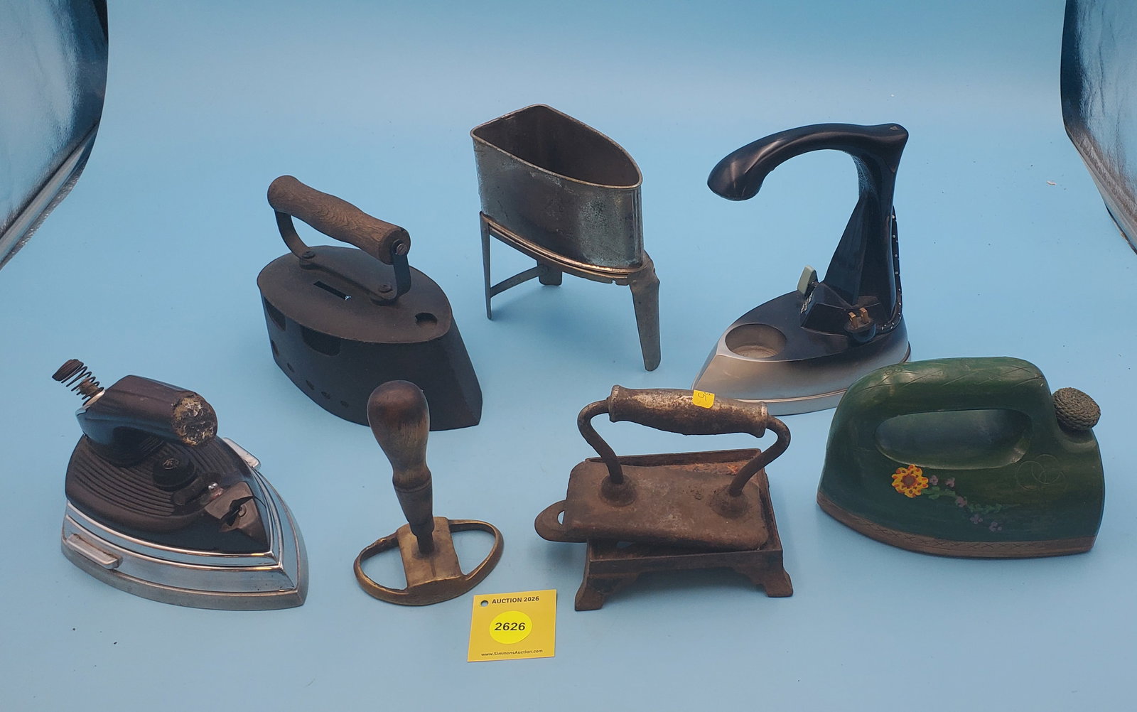 Large lot of various iron/laundry items and misc - 3