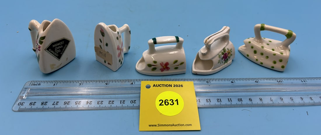 Lot of 5 ceramic toothpick holders - 2
