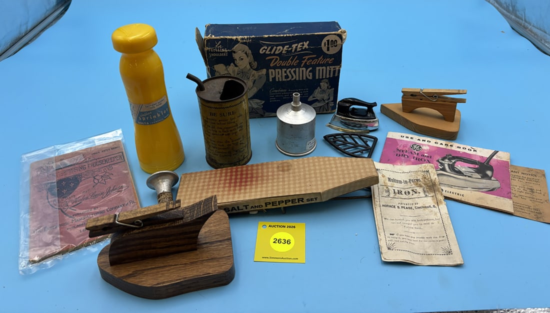 Large lot of various iron/laundry items and misc (1 of 4)