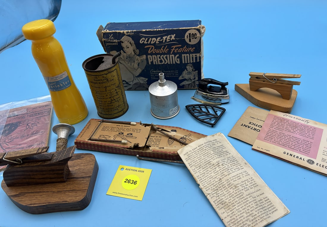 Large lot of various iron/laundry items and misc - 4