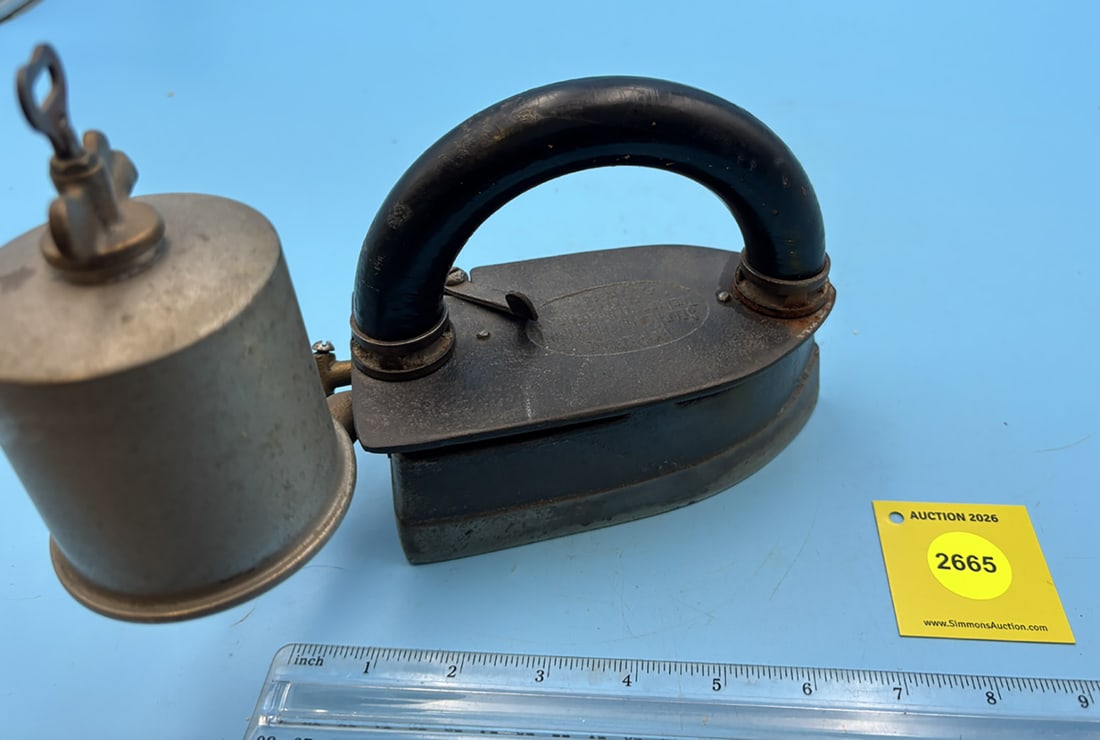 Gasoline, Imperial Self Heating Flat Iron, The Imperial Brass Mfg Co, Chicago, Ill, Pat Feb 28.11... - 3