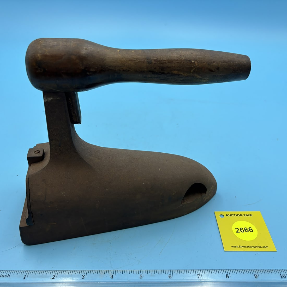 Ox Tongue, slug or gas jet heated, lift up gate, L 8 1/4" - 2