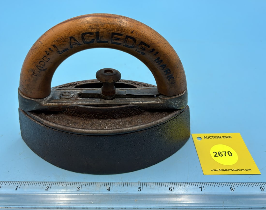 Cold handle, Simmons Hdw. Co. St. Louis, marked Laclede on handle L 6 3/4" (1 of 3)