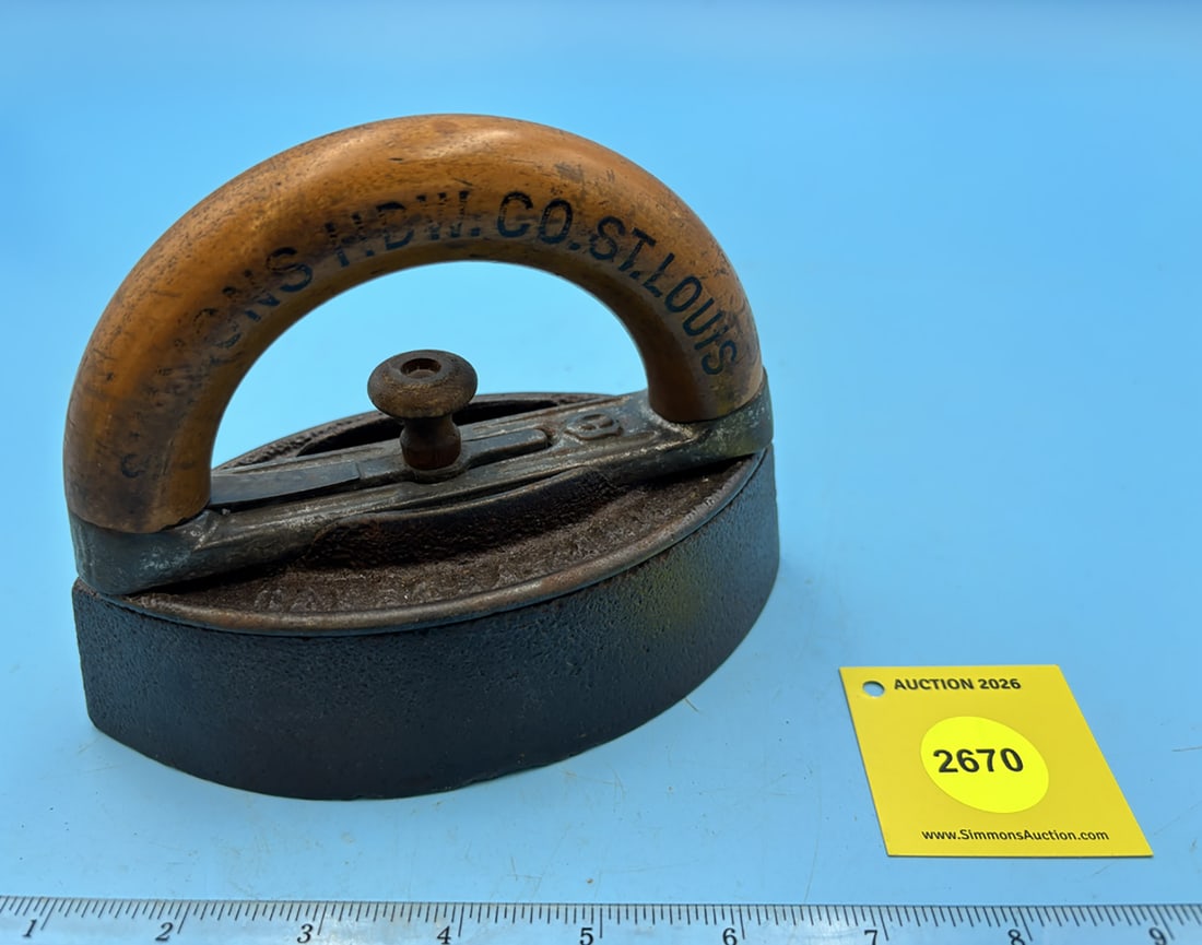 Cold handle, Simmons Hdw. Co. St. Louis, marked Laclede on handle L 6 3/4" - 3