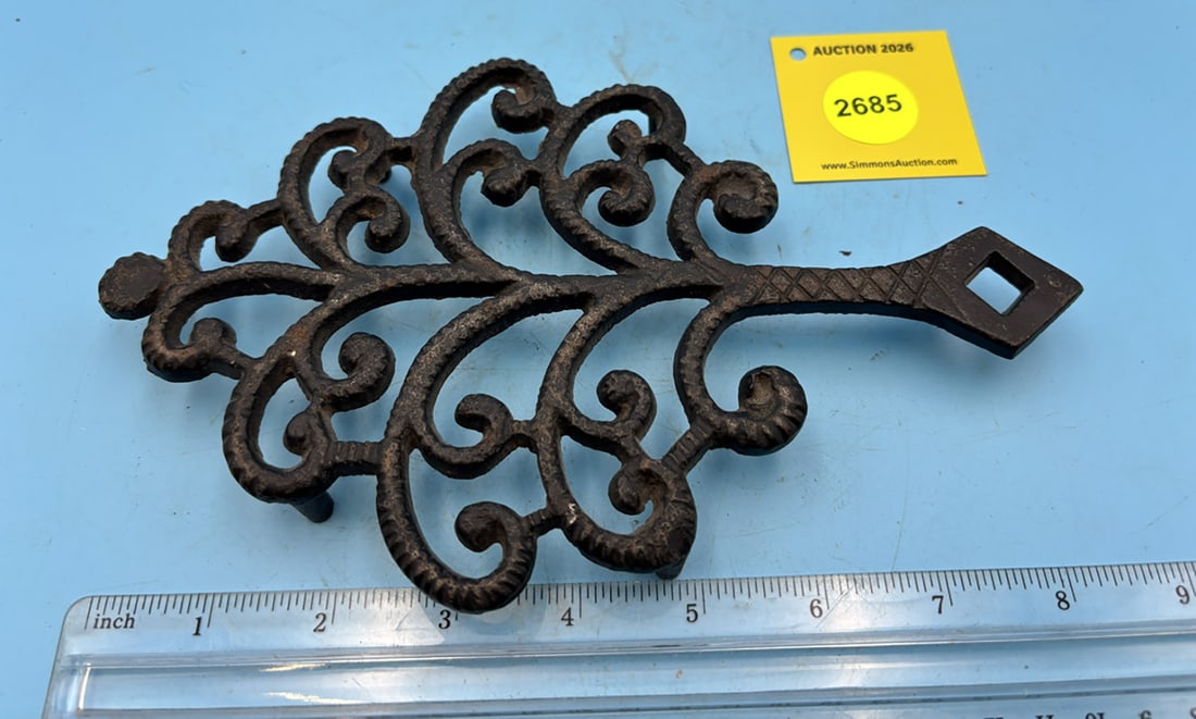 Tree of Life, John Wright Inc. 244. trivet w/ four legs (1 of 2)