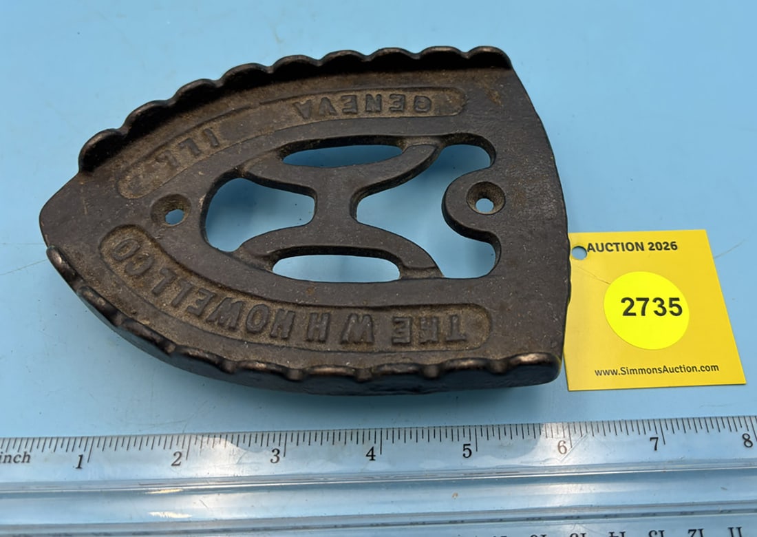 "H", the W.H. Howell Co. Geneva IL w/ three feet (1 of 2)