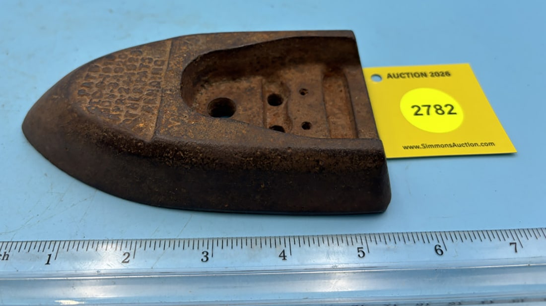 Base only for detachagle handle iron w/several patent dates, circa 1920: Base only for detachagle handle iron w/several patent dates, circa 1920