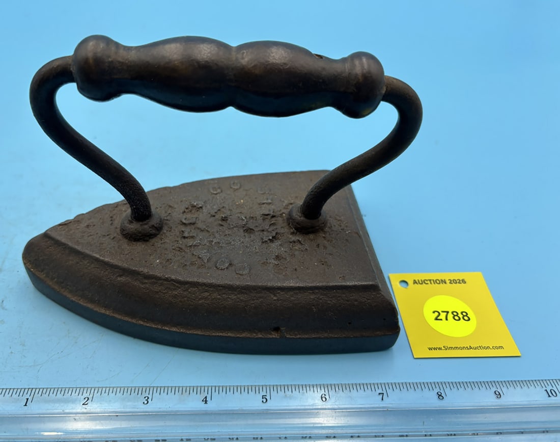 One piece iron, Gowing (?) and Co., ? Falls, NY: One piece iron, Gowing (?) and Co., ? Falls, NY