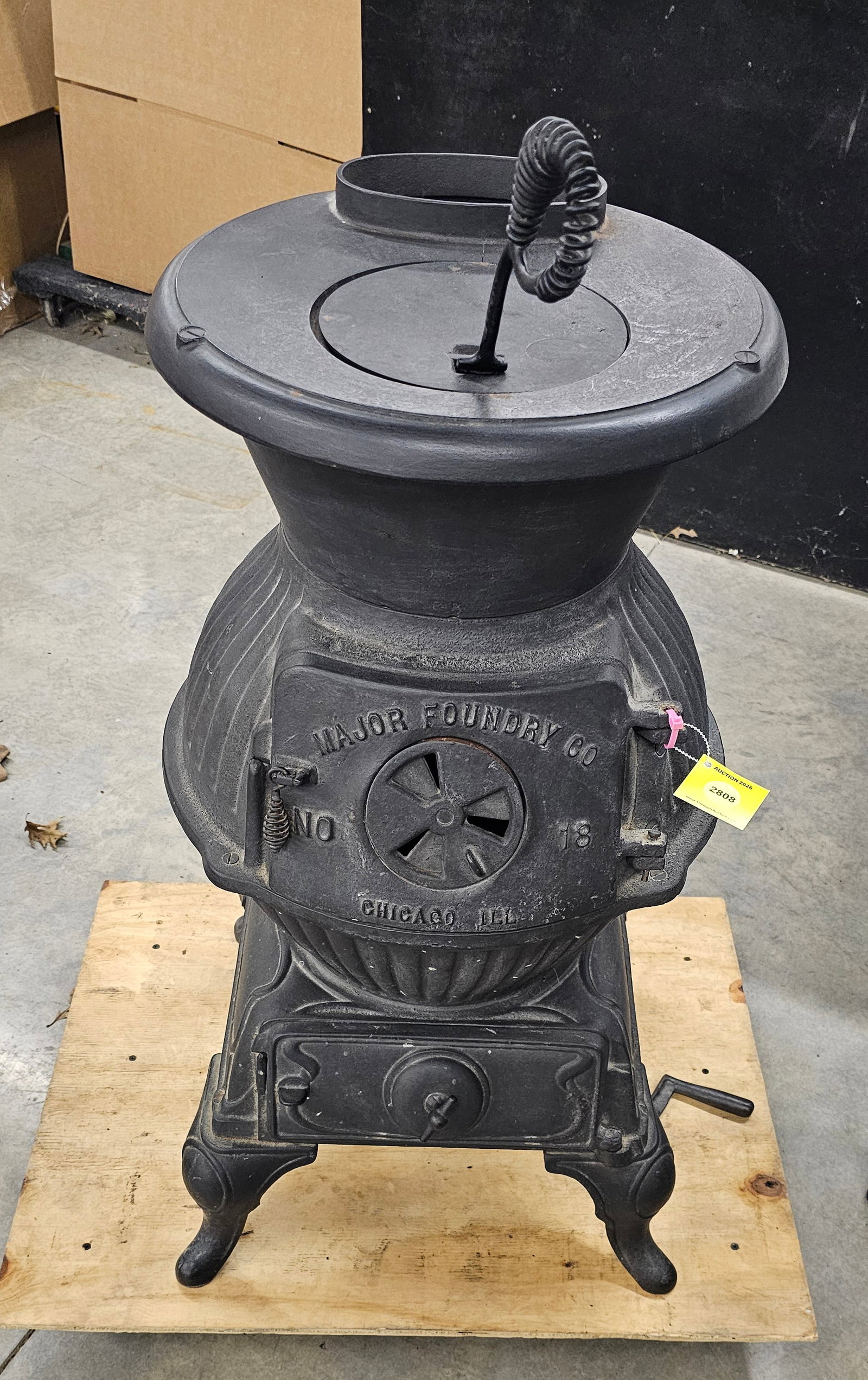 Parlor Stove, Major Foundry Co. No 18, Chicago, Ill, 35" tall (1 of 1)