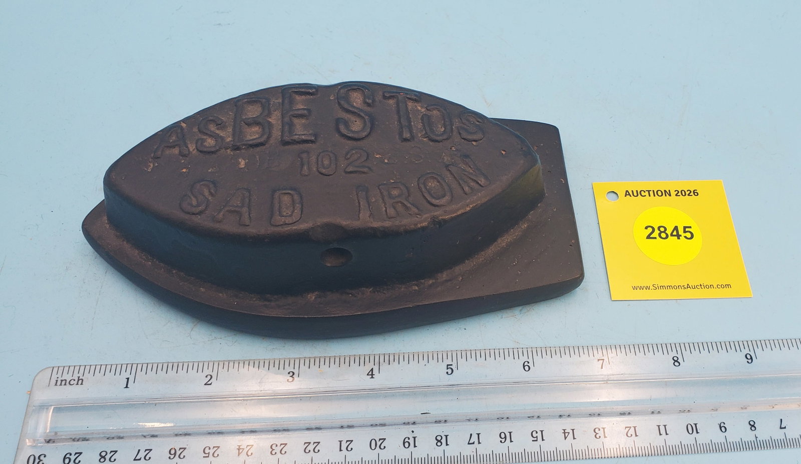 Base only for Asbestos sad iron No 2, flat back polisher: Base only for Asbestos sad iron No 2, flat back polisher
