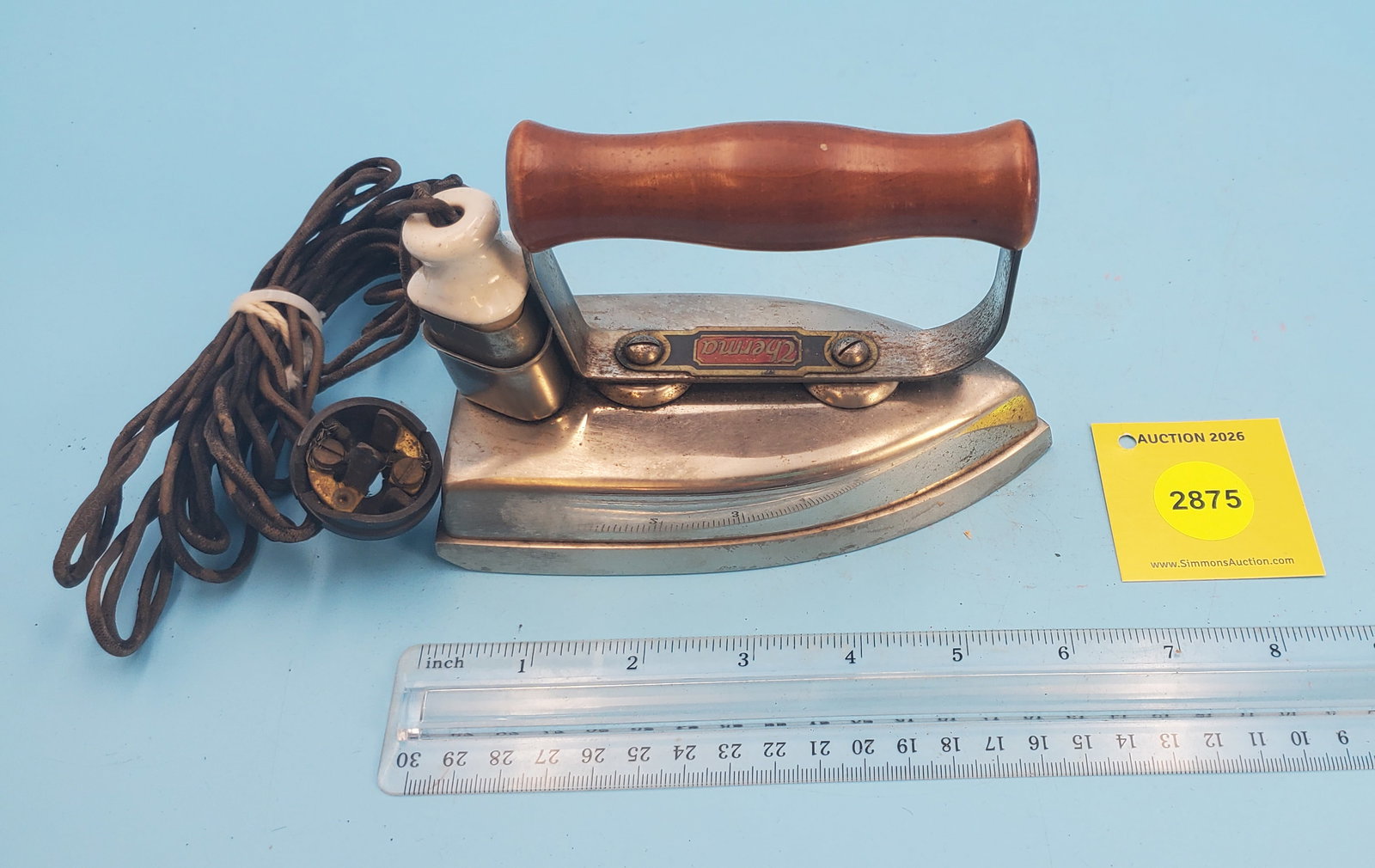 Thurma utility iron, separate cord w/triangular ceramic plug - 2