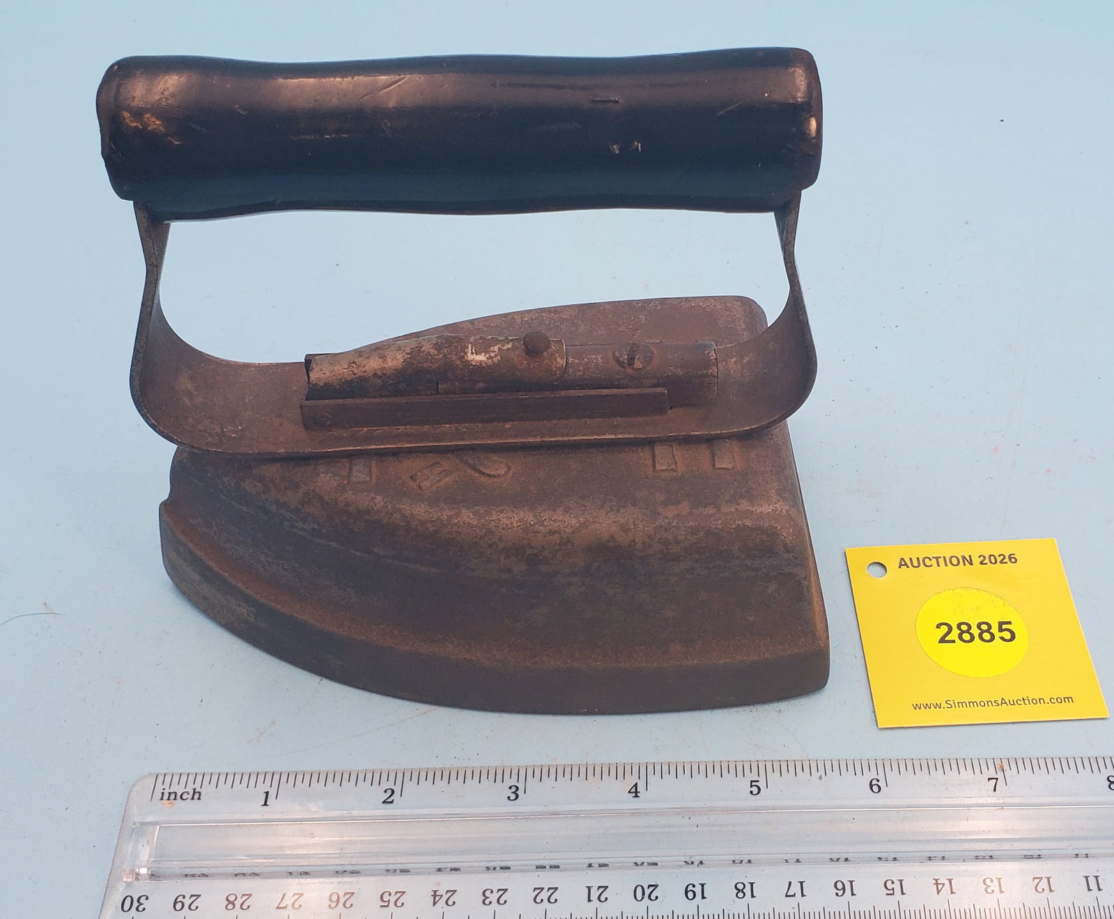 Harper #7 iron, slide mechanism to attach handle: Harper #7 iron, slide mechanism to attach handle