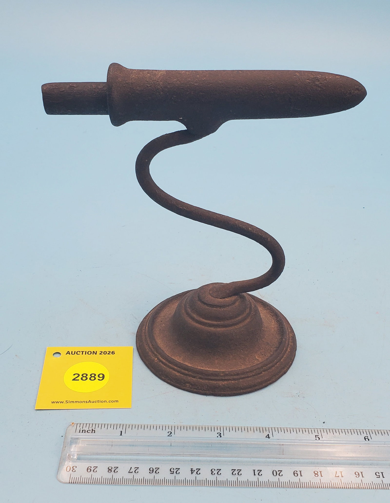 Number 10 goffering iron, 5'' long barrel - 2