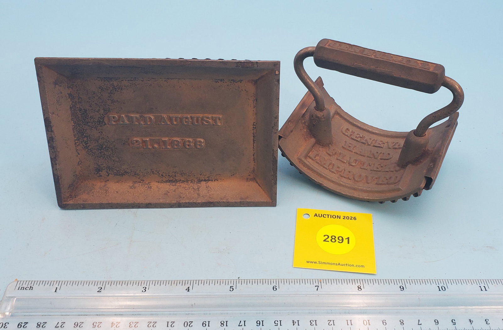 Geneva Hand fluter improved, WM H. Howell Co, Geneva, IL. PAT AUG 21.1866 - 2