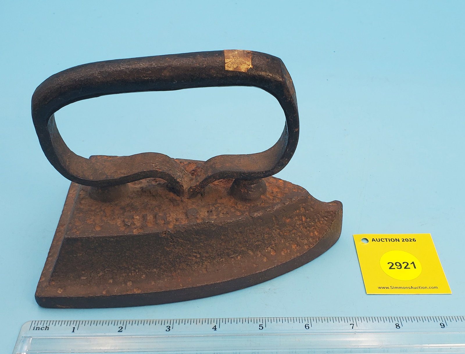 One piece flat iron w/replaced handle: One piece flat iron w/replaced handle