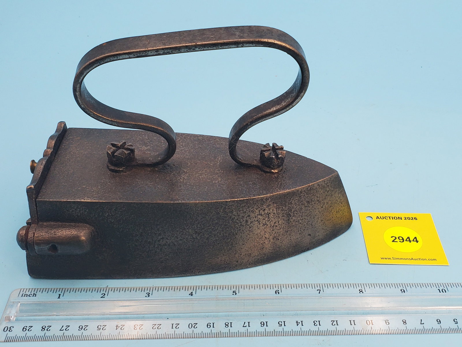 Box iron w/swing gate, no slug: Box iron w/swing gate, no slug