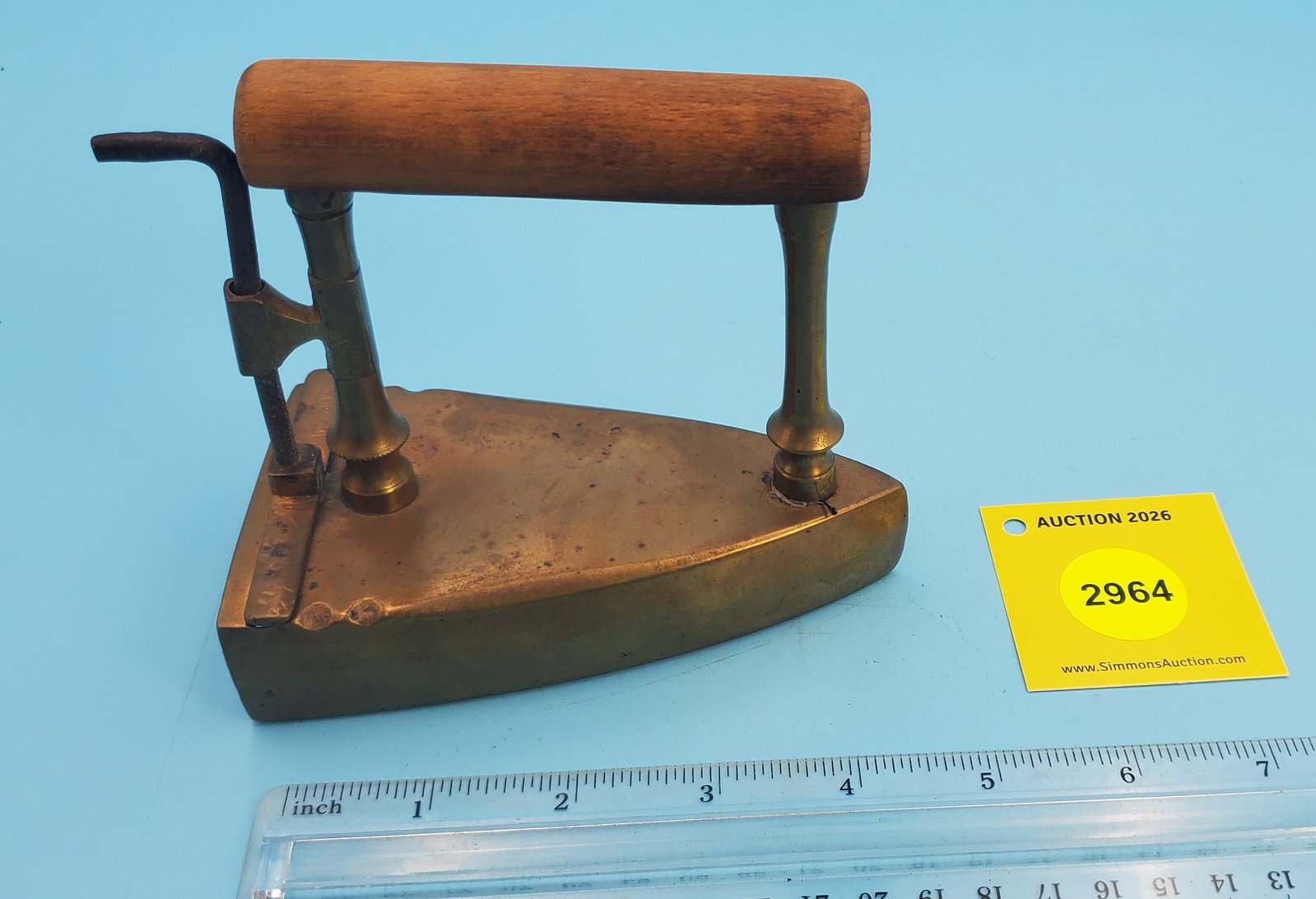 Brass box iron, rear lift gate, w/slug (1 of 3)