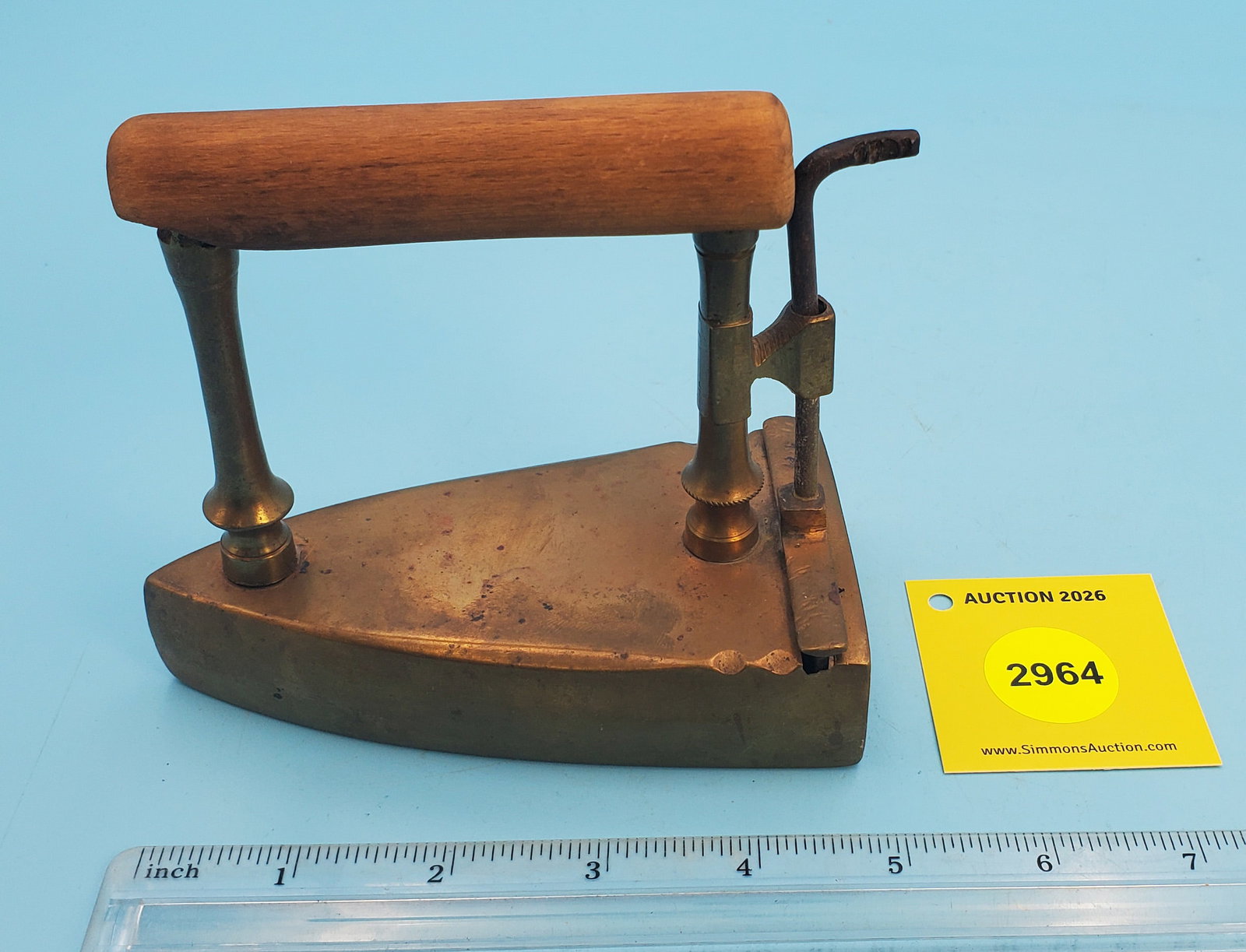 Brass box iron, rear lift gate, w/slug - 3
