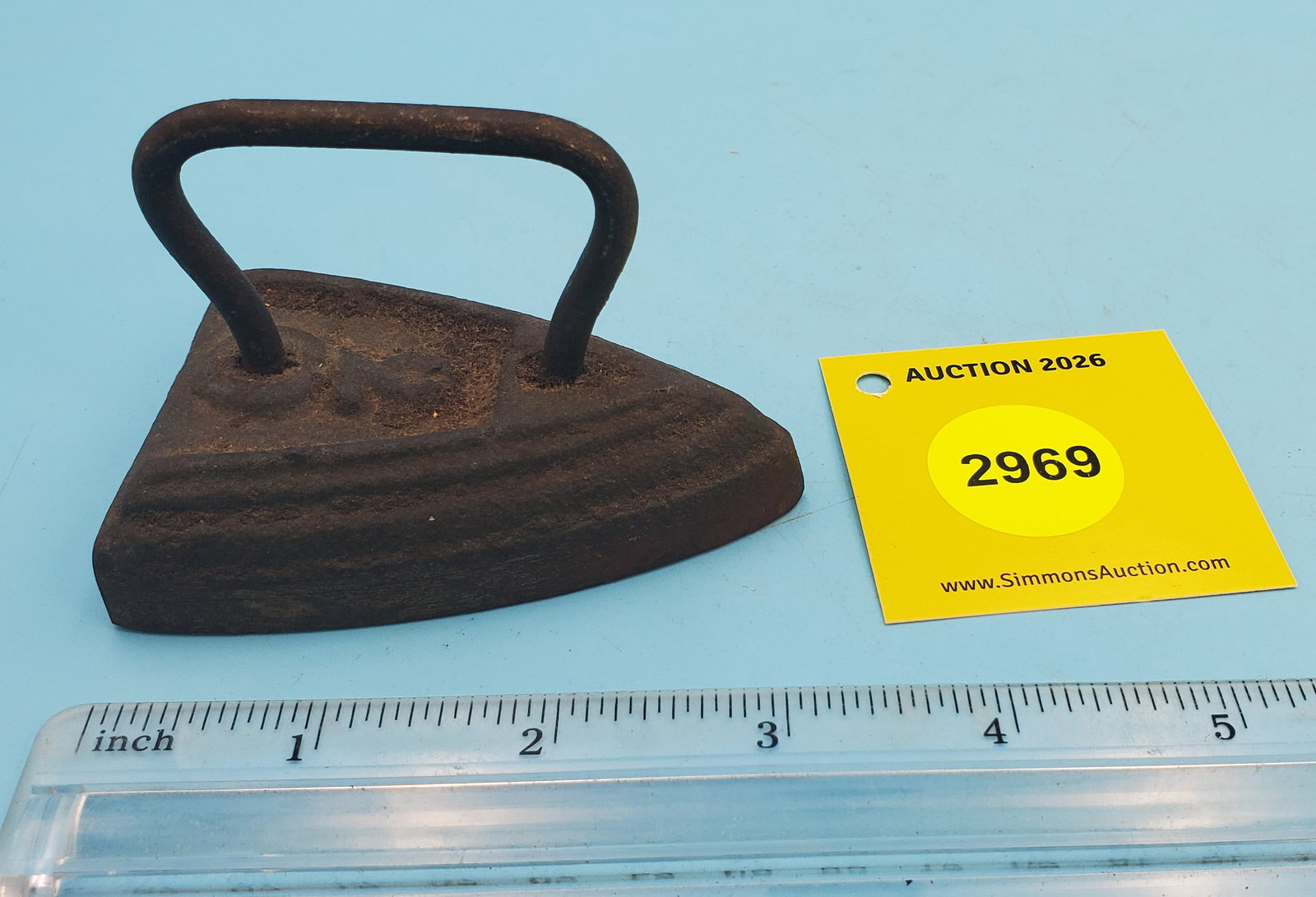 Child's iron, #2, wire handle (1 of 2)