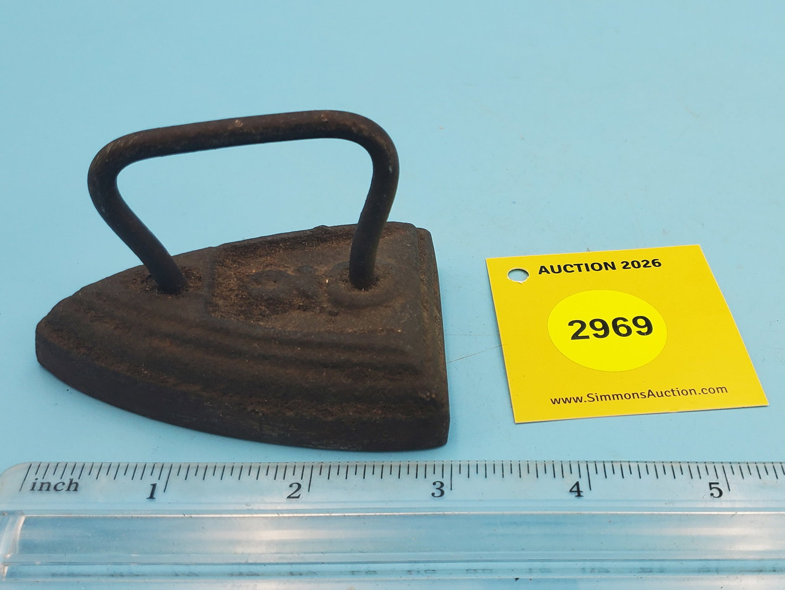 Child's iron, #2, wire handle - 2