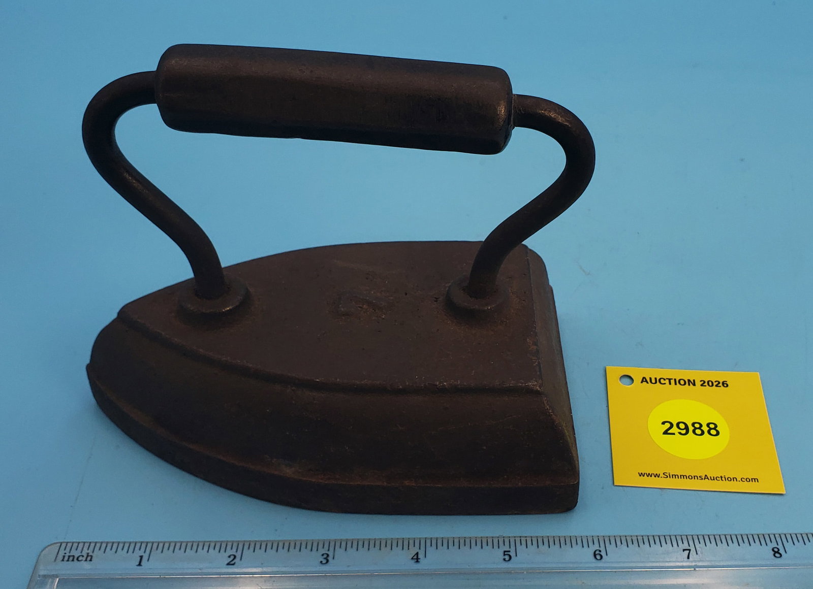 One piece flat iron, #7 w/block hand grip - 2