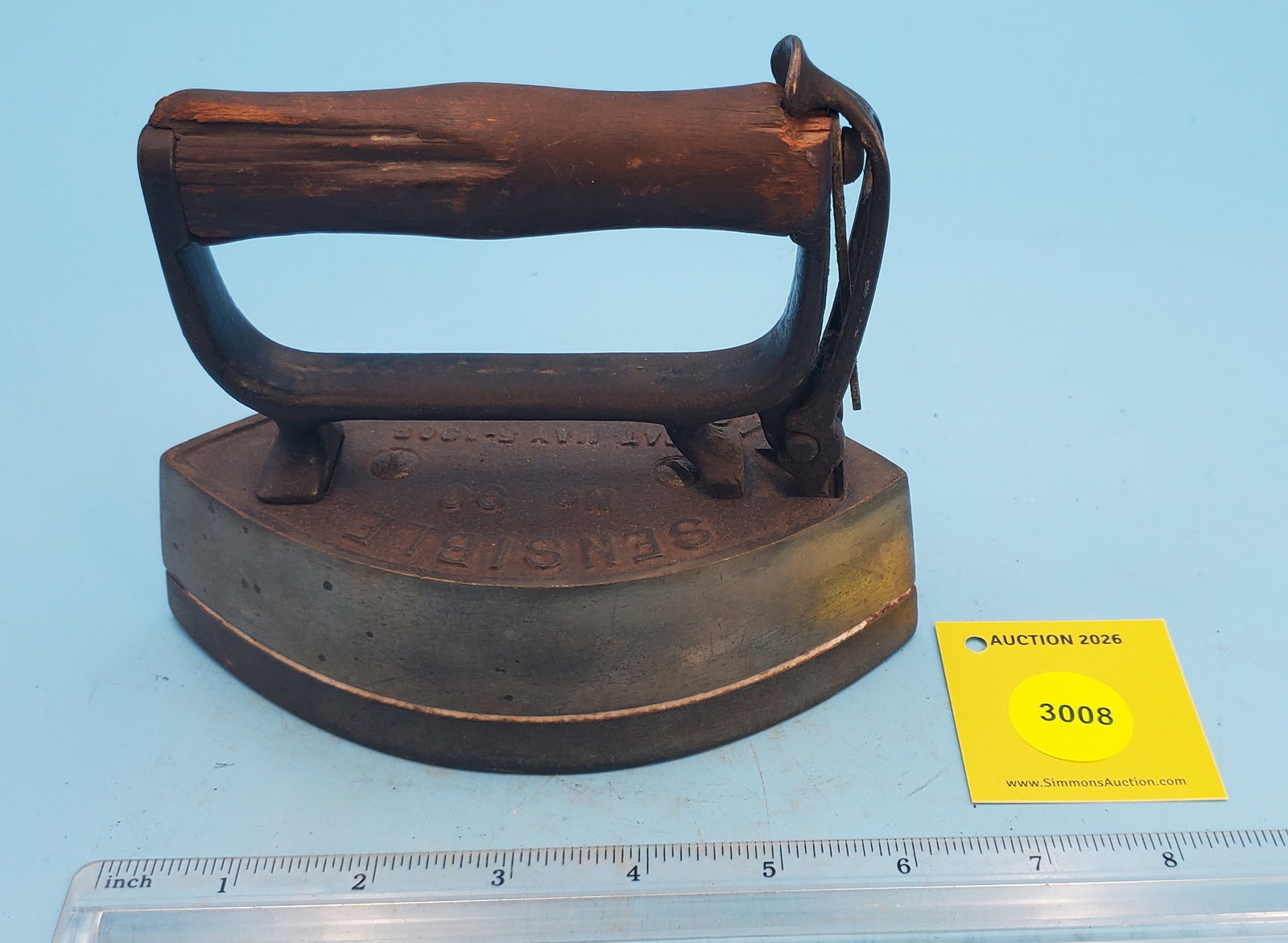 Sensible No 90 asbestos lined iron, pat May 5, 1908 - 3