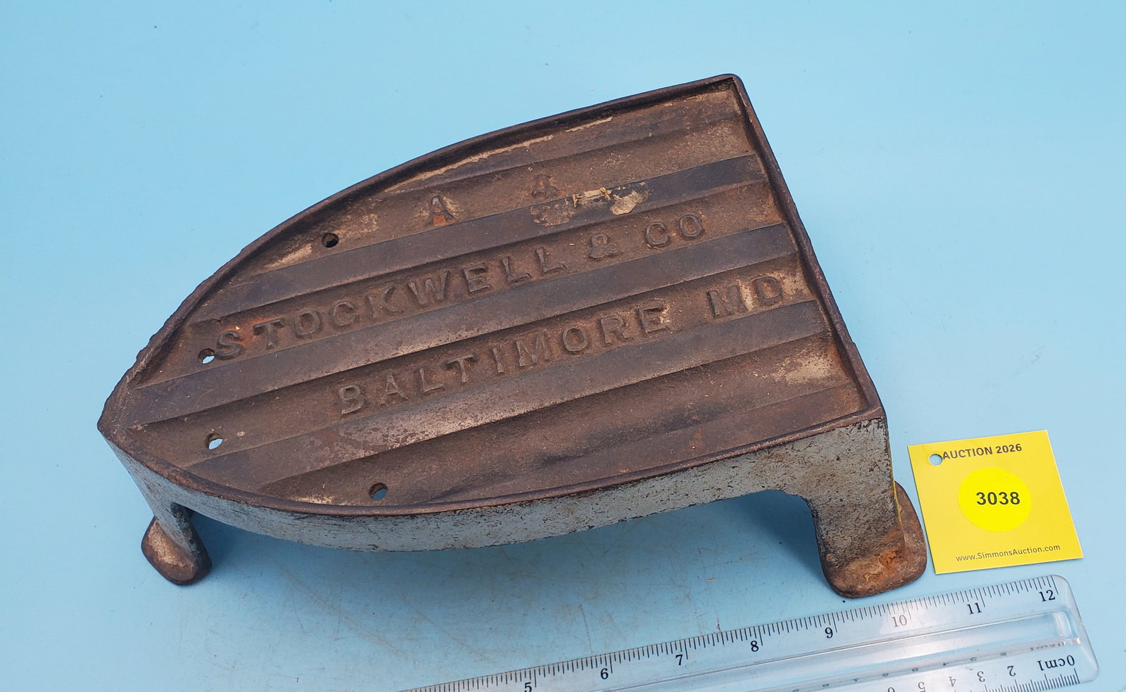 Large trivet, Stockwell & Co. Baltimore, MD: Large trivet, Stockwell & Co. Baltimore, MD