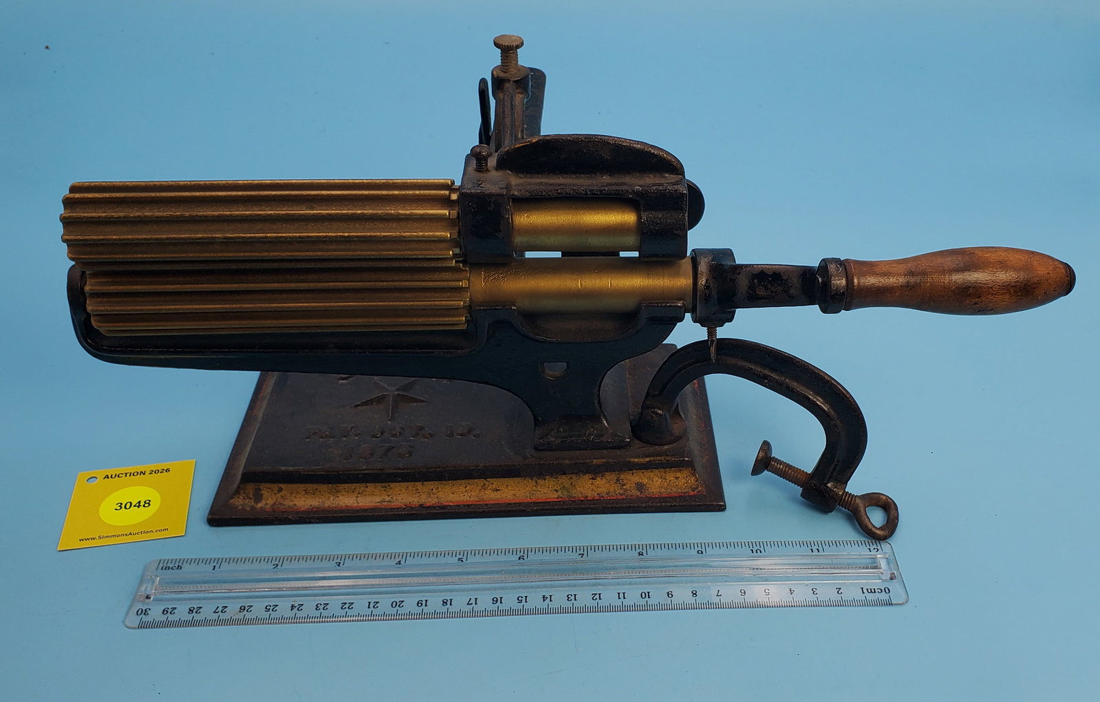 Machine, Star, Pat Oct 19, 1875, American Machine Co, Philadelphia PA, yellow/red pinstriping on ... (1 of 3)