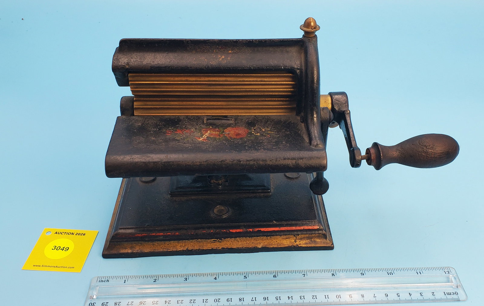 Machine, Royal, Perin & Gaff Mfg Co, Cin O, Pat March 14, 1876, red/yellow pinstriping and decals... (1 of 2)