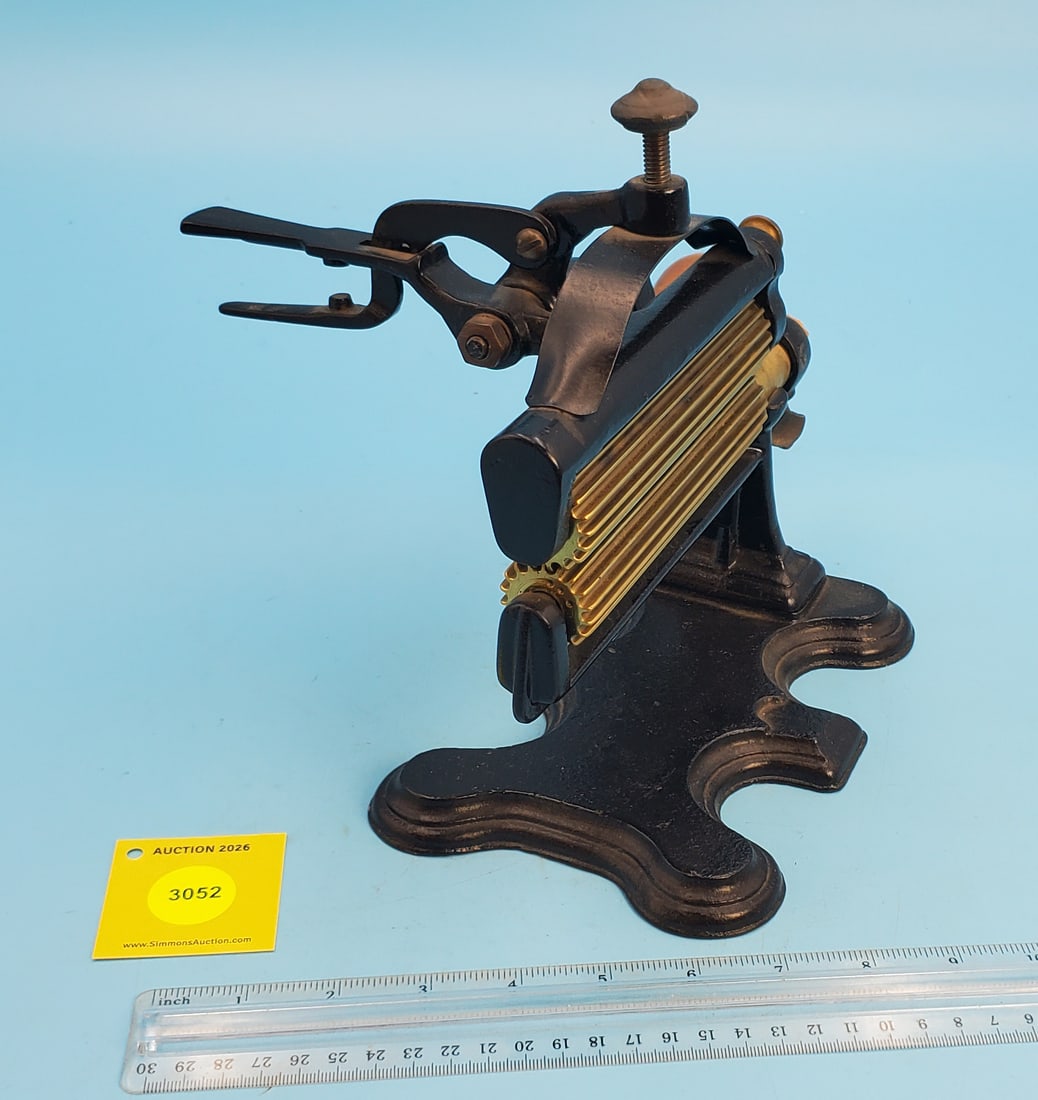 Machine, stenciled Crown Jewel, Lowerre & Tucker, Newark NJ, Nov 23, 2869, yellow pinstriping on ... - 2