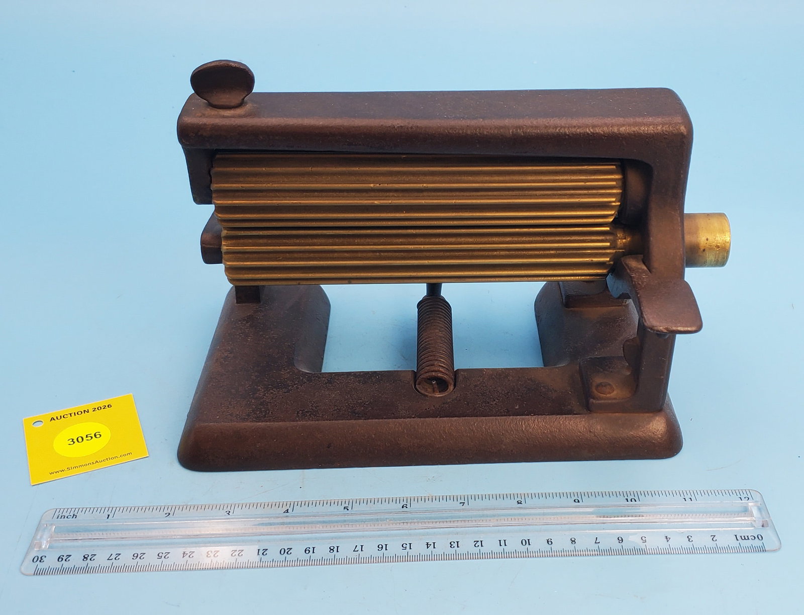 Machine, The Climax, H.B. Adams Patent, bottom roll has spring tension,about 1875, Roll 6 3/4" , no (1 of 2)