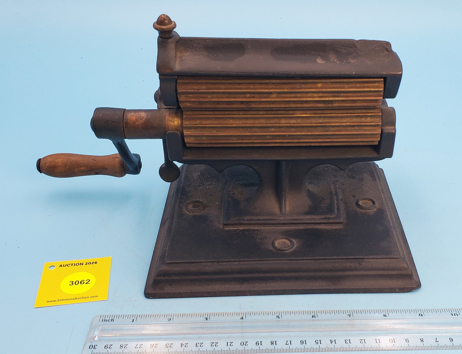 Machine, Perin & Gaff Mfg Co, Cin O, Royal, Pat March 14, 1876, roll 5 3/4", no slugs (1 of 3)