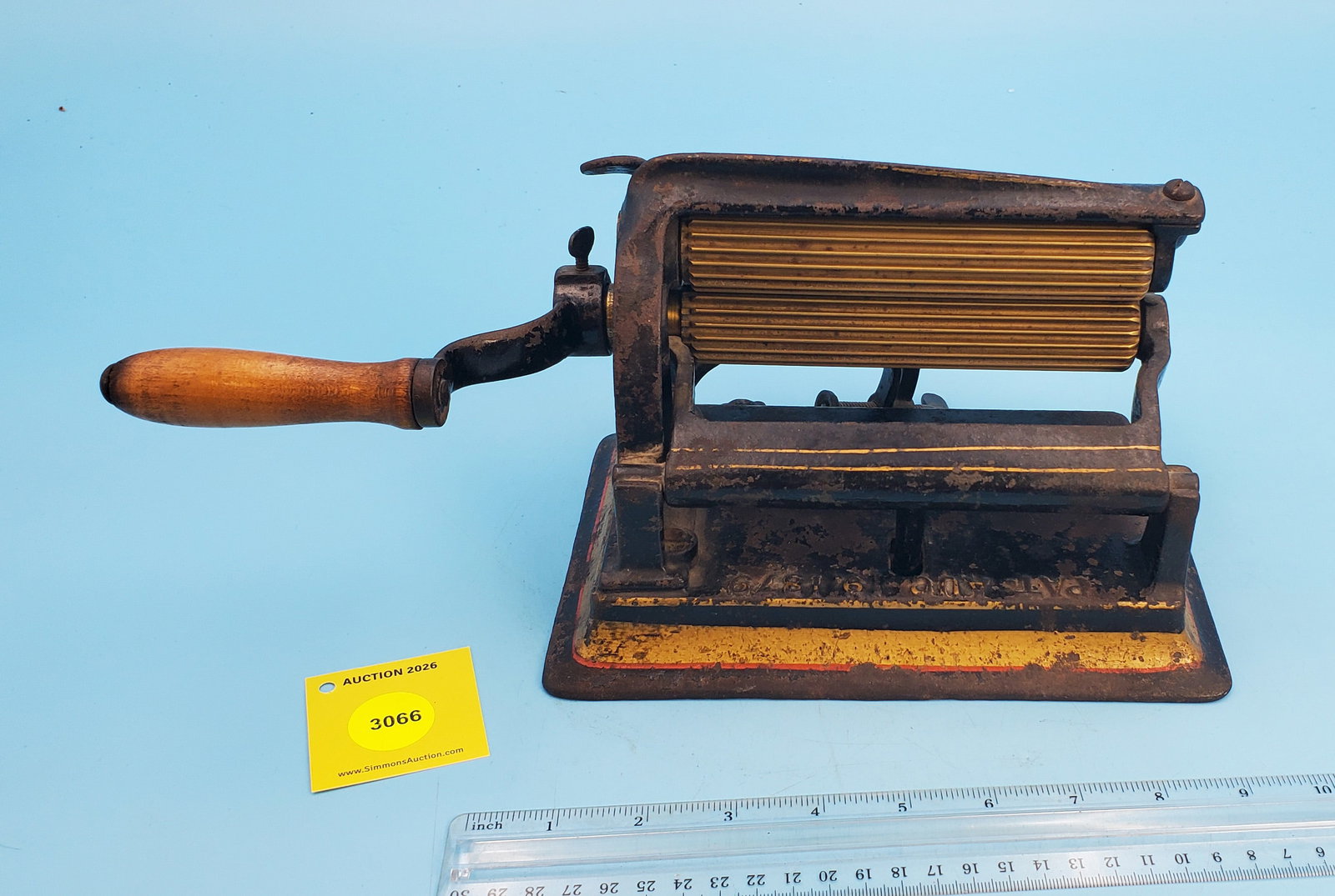 Machine, American, Pat Aug 19, 1879, American Machine Co, Philadelphia PA, yellow/red pinstriping... (1 of 3)