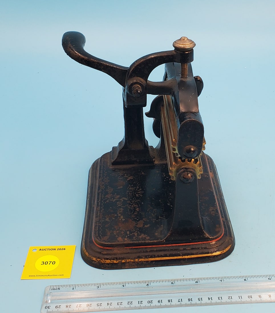 Machine, Mrs Susan R Knox, 99, Lowerre & Tucker, Newark NJ, Knox Improved, stenciled on blck, about - 3