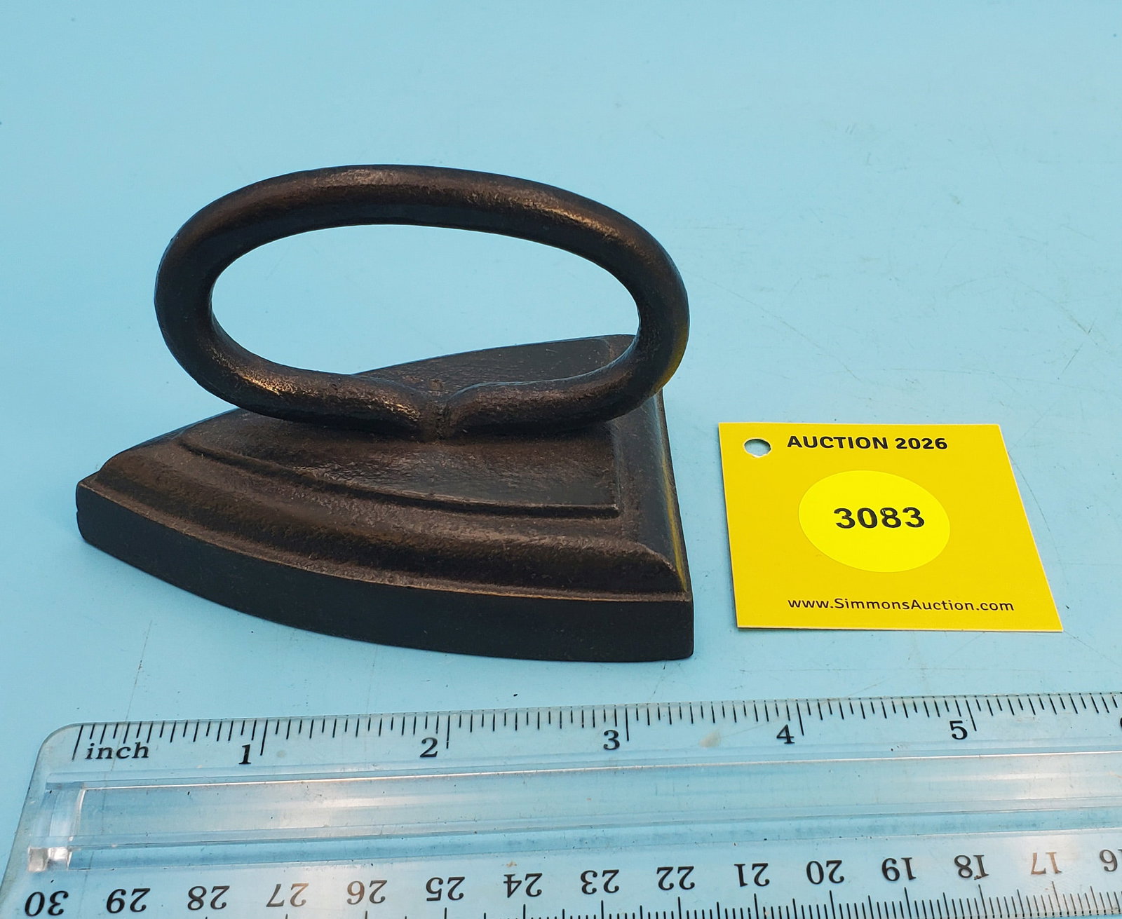 Flat iron, no markings, L 3 3/4": Flat iron, no markings, L 3 3/4"