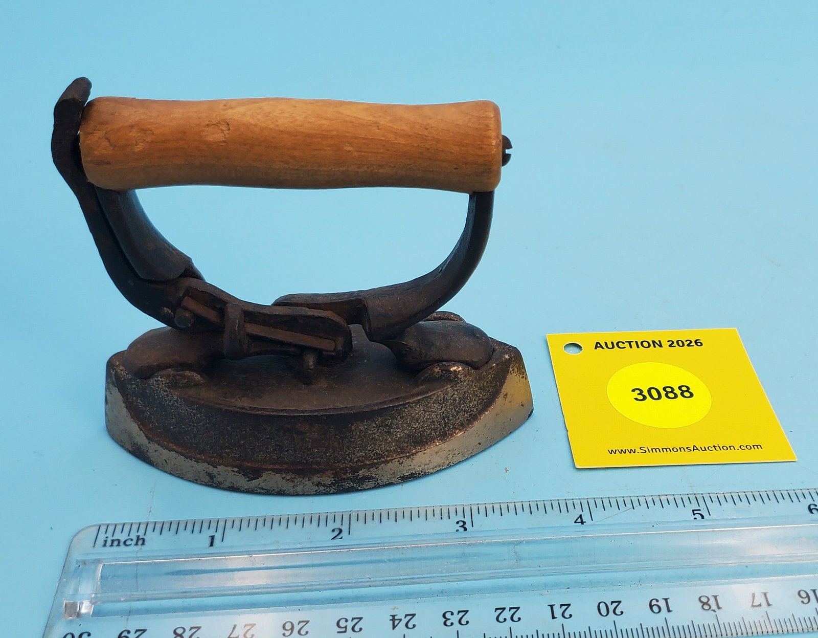 Double point iron, detachable handle, L 3 7/8": Double point iron, detachable handle, L 3 7/8"